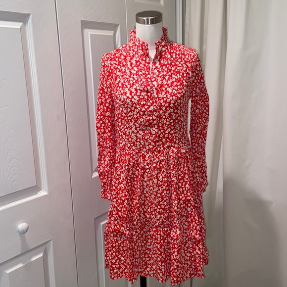 🎉HPx2🎉 J.Crew Shirtdress in tossed bouquet print Sz XXS - Picture 3 of 13